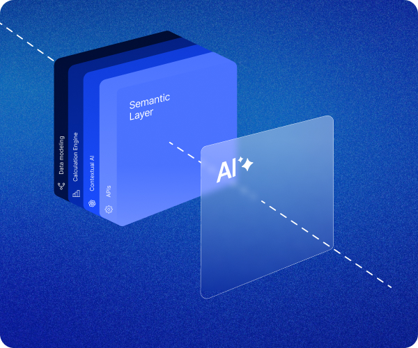 Semantic layer as data interface to LLM