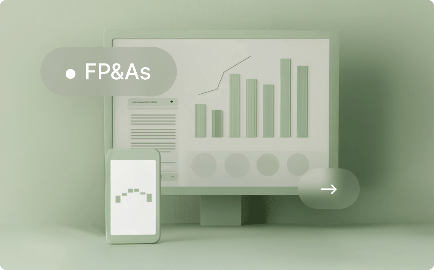 Illustration of graphics portraying data challenges for FP&As in SaaS